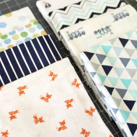 Luvable Friends Baby Boy Receiving Blankets LOT OF 8 - NEW (30x30 - Cotton) - Picture 3 of 3